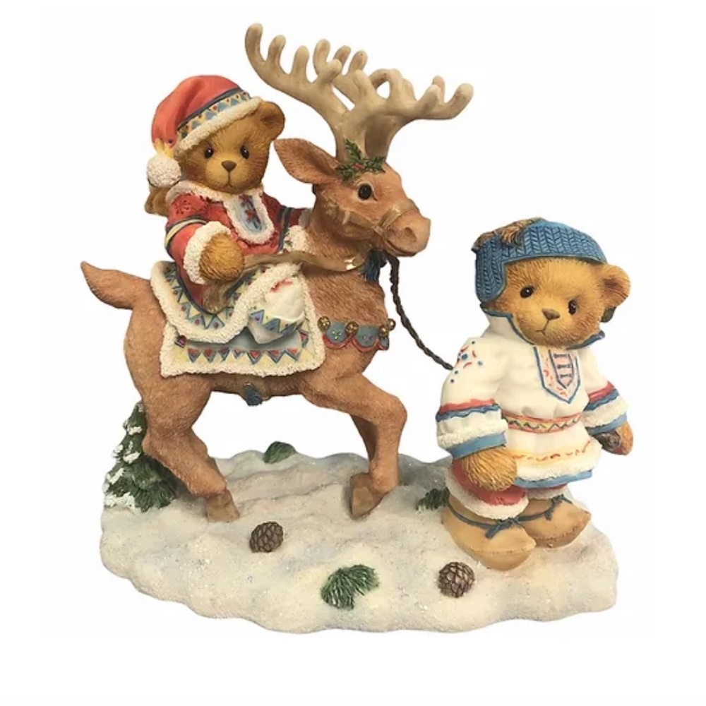 Enesco Cherished Teddies Sven & Liv all paths lead to kindness & friendship new